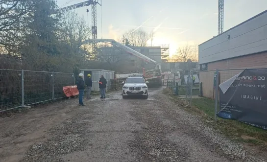 De plaats van het arbeidsongeval in Dilbeek