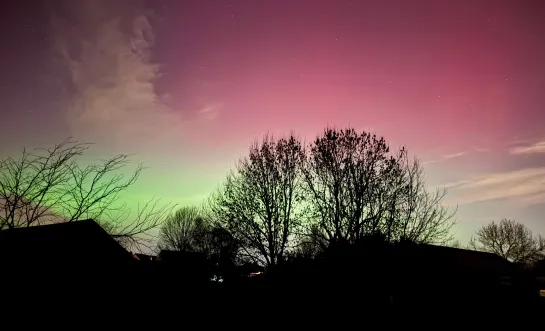 Zeldzaam noorderlicht kleurt hemel boven onze regio: 