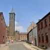 De kerktoren in Heikruis