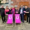 Leden van Voor U voeren actie