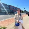 Irina De Knop onderweg naar de stembus
