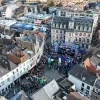 Carnaval Halle 2025 bekeken vanuit de lucht