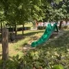 Het parkje aan het Zamstplein in Liedekerke