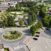 De rotonde aan het Possozplein en de Slingerweg