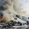 Brand in een afvalverwerkend bedrijf in Anderlecht