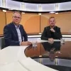 Voorzitter van Toekomstforum Jan Desmeth en journalist Ilja Biesemans in de Ring-studio van Uitgelicht