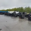Schade na de brand in het recyclagepark van Incovo in Machelen