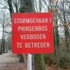 Ook het Prinsenbos was uit voorzorg afgesloten