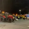 De boeren zetten een filterblokkade op aan Brucargo