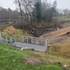 Een betonnen knijpconstructie op de Amelvonnesbeek 