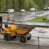 De atletiekpiste in Huizingen