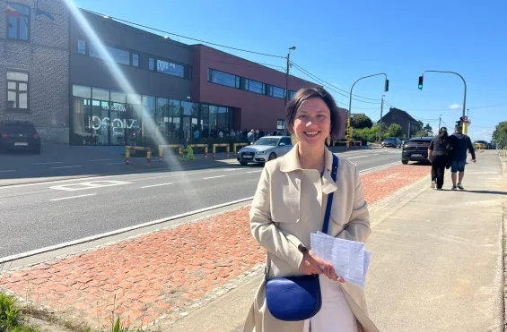 Irina De Knop onderweg naar de stembus