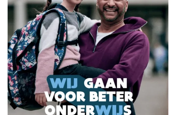 Campagneaffiche "Wij gaan voor beter onderwijs"